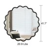 FONTOI Wavy Wall Mirror, 42"*42" Round Mirror Wall Decor for Bathroom Bedroom Living Room Cloakroom Entryway, Black, 41.7"*1.18"*41.7" - 3 of 4
