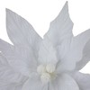 Northlight 24" Winter White Glittered Poinsettia Christmas Stem Spray - 4 of 4