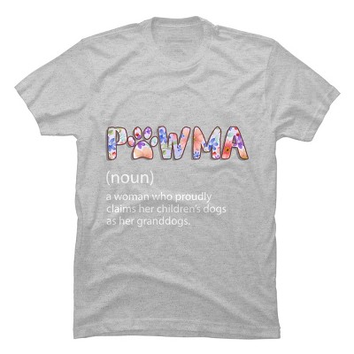 Men's Design By Humans Grandmother Loves Grandogs Pawma By littlesenh1 T-Shirt