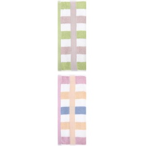 REGALWOVEN 2 Pack Cotton Soft Absorbent Striped Hand Towels for Bathroom 13" x 29" - 1 of 4