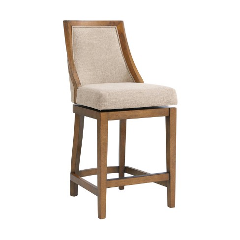 Ellie Counter Height Barstool With Back Brown - Alaterre Furniture ...