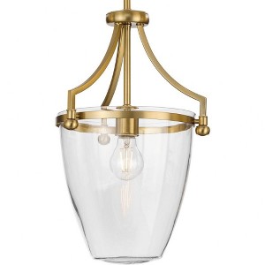 Progress Lighting Parkhurst 1-Light Pendant, Brushed Bronze, Clear Glass Shade - 1 of 1
