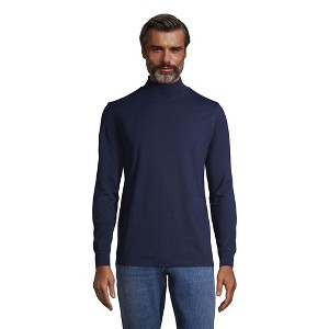 Lands' End Men's Super-T Mock Turtleneck - 1 of 4