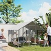 PawHut Catio Outdoor Cat Enclosure, 94.5" Extra Large Walk-in Cat House with Waterproof Cover, 2 Resting Boxes, 7 Jumping Platforms, for 5 Kittens - 3 of 4