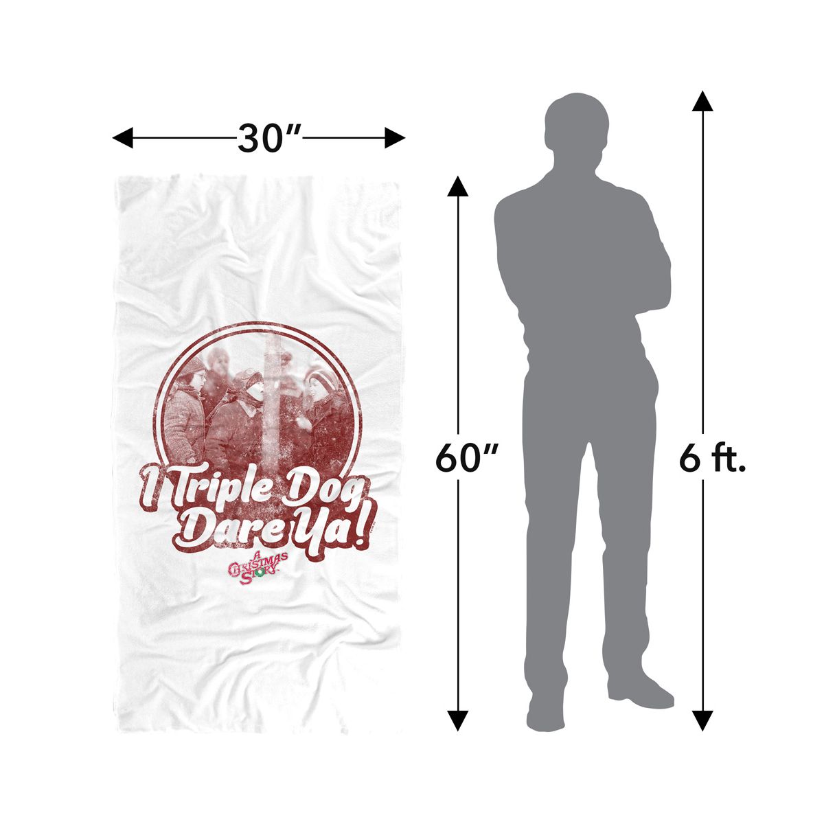 A Christmas Story Triple Dog Dare Ya 30" x 60" Beach Towel - thumbnail 5