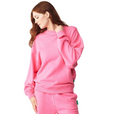 Future Planet Oversized Saturn Crewneck Sweatshirt Pink