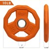 Color Weight Plate 2-Inch Rubber Coated Plate for Barbell, Solid Cast Iron Weight Plates for Strength Training, Weightlifting, Crossfit, Home Gym - 2 of 4