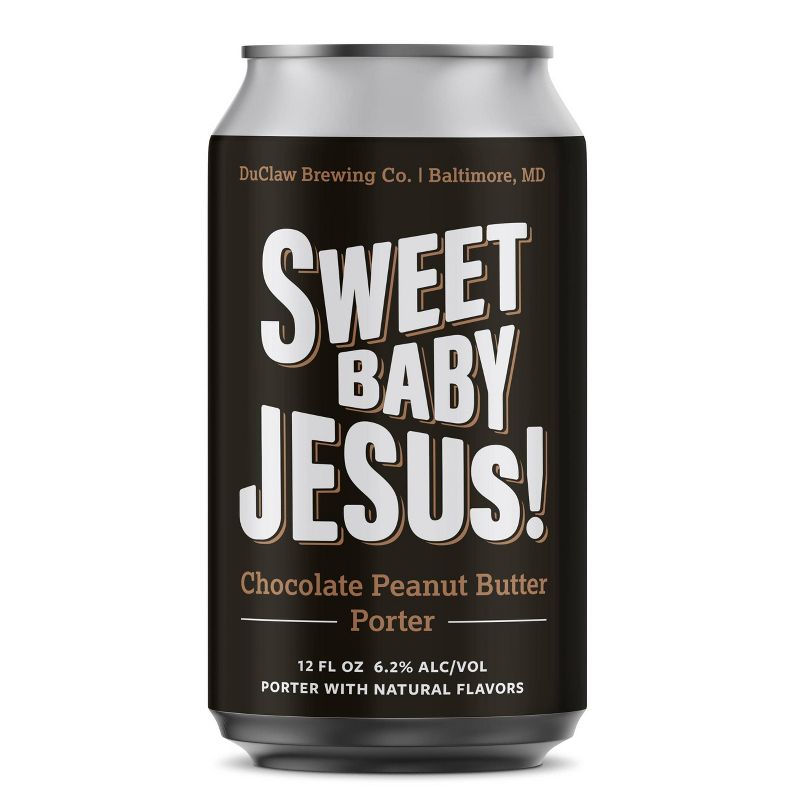 DuClaw Sweet Baby Jesus! Chocolate Peanut Butter Porter Beer - 6pk/12 fl oz Cans, 2 of 4