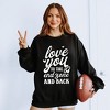 Simply Sage Market Women's Graphic Sweatshirt To The End Zone And Back - 2 of 4