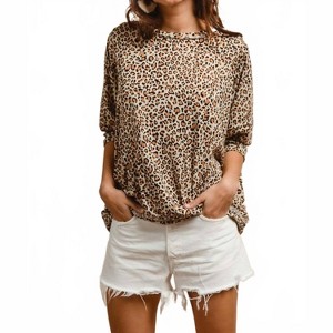 Women's Lucy Leopard Top - BiBi - 1 of 3