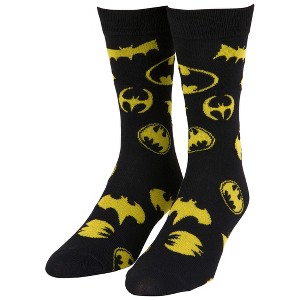 Adult Batman History of Logos Crew Socks - 1 of 4