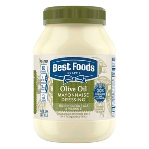 Best Food Mayonnaise Dressing with Olive Oil - 30oz - 1 of 4