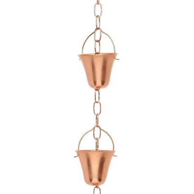 Marrgon Copper Bell Style Rain Chain with Cups - 3 Feet