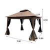 NicBex 11x 11Ft Outdoor Pop Up Canopy, Gazebo With Removable Zipper Netting, 2-Tier Soft Top Event Tent for Patio Backyard Garden Camping Area - 4 of 4
