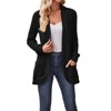 Women's Fashion Cardigan Sweater Lightweight Open Front Long Casual Jacket With Pockets - 2 of 4
