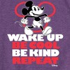 Girls' - Disney - Wake Up, Be Cool, Be Kind, Repeat Fitted Short Sleeve Graphic T-Shirt - 2 of 4