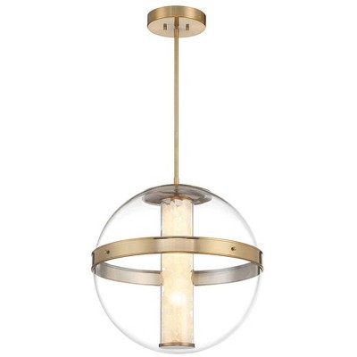 Minka Lavery Minka Divinely 20 1/2" Wide LED Brass and Clear Glass Globe Pendant