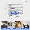 Stainless Steel Shelves, 3-Tier Adjustable Stainless Steel Shelving Unit, 24x14x32 inches, Silver, 330lb Per Shelf, 990lb Total Capacity - 2 of 4