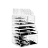 Casafield Cosmetic Makeup Organizer & Jewelry Storage Display Case, Clear Acrylic Stackable Storage Drawer Set - image 2 of 4