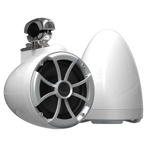 Wet Sounds ICON 8-W SC V2 MINI - White ICON8 - ICON Series 8" Coaxial Tower Speakers, Pair with Stainless Swivel Mini Clamps (pair) - 1 of 4