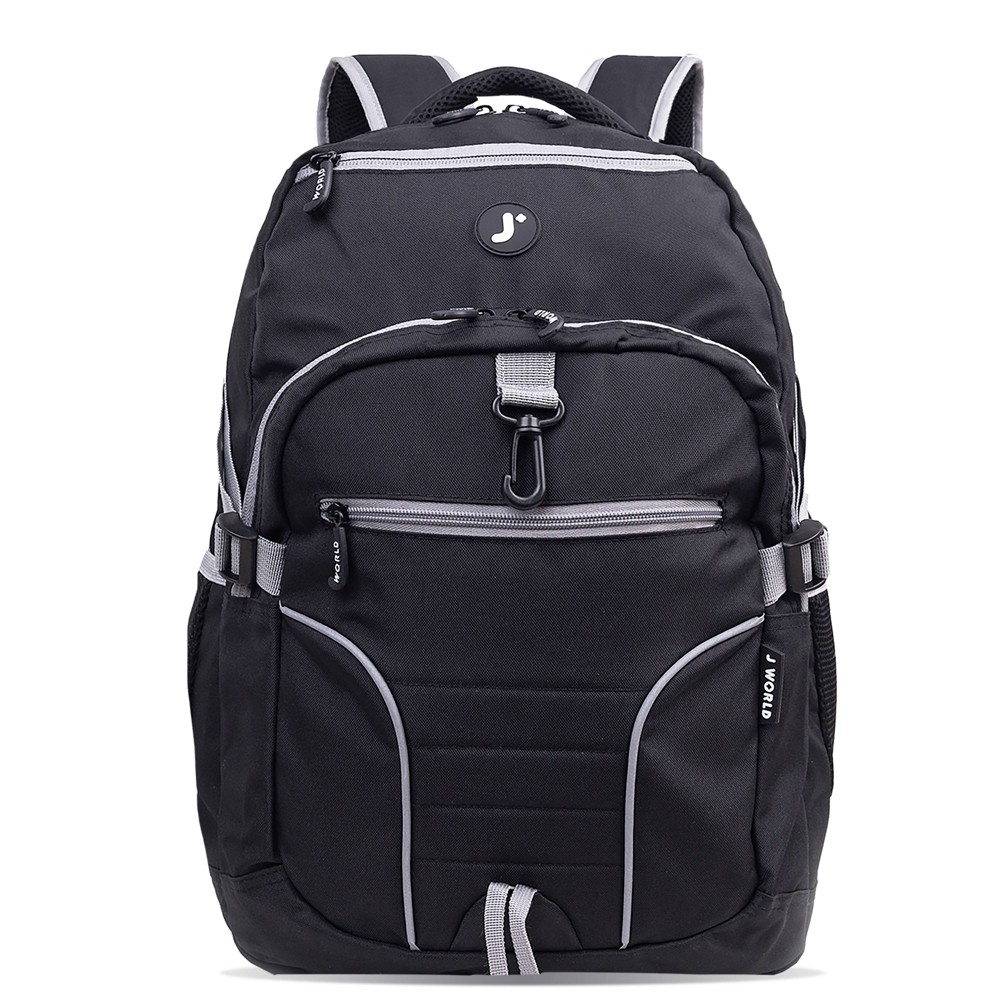 Photos - Backpack J World Atom Multi-Compartment Laptop 18.5"  - Black