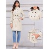 INSPIRE CHIC Women's Double Breasted Elegant Long Sleeve Winter Trench Pea Coat with Pockets - 2 of 4