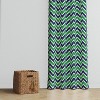 Bacati - Mix N Match Navy/Green Chevron Ikat Curtain Panel - 2 of 4