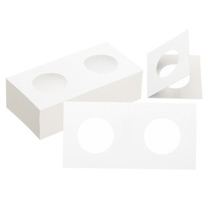 Unique Bargains Transparent Window Paper Coin Storage Organizing Protective Coin Holder 100 Pcs - 1 of 4