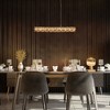 LNC Viniculture 1-Lights 35.8" Modern Luxury Linear Integrated LED Crystal Kitchen Island Lights,Brass - 4 of 4