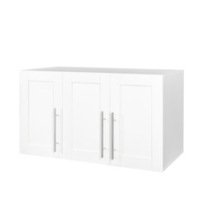 TopComfy Decorative Storage Cabinets Modular Wine Bar Cabinet Buffet Cabinet With Hutch Furniture For Dining Room, White, 15.75"*35.43"*19.69" - 1 of 4