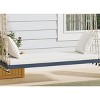 Twin Size Acacia Wood Porch Swing Chair with Cushion & Pillows, 400lbs Capacity, 63" Wide, 6 Ropes - Coolbibila - 3 of 4