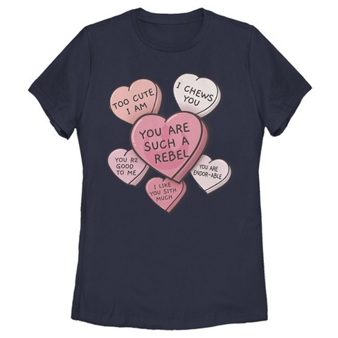 Women's Star Wars Valentine Galactic Candy Hearts T-Shirt - image 1 of 4