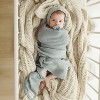 Luxury 100% Organic Cotton Pointelle Baby Receiving Swaddle Blanket for Infants Boys and Girls - 2 of 4