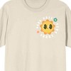 Sunny Days Cartoon Sun for Earth Day Adult Natural Short Sleeve Crew Neck Tee - 2 of 3