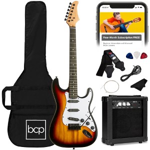 Best Choice Products 39in Full Size Beginner Electric Guitar Kit with Case, Strap, Amp, Whammy Bar - 1 of 4
