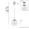 Hunter Fans 10" Saddle Creek Mini Pendant Brushed Nickel Ceiling Light Traditional Design with Glass Shade - 3 of 4