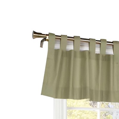 Sage Cotton Tab Top Insulated Valance - 40" x 15"