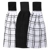 John Ritzenthaler Co. Ritz 3-Pack Solid and Multi Check Tie Towel Set - 2 of 4