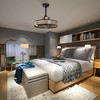 Tangkula 20" Caged Ceiling Fan 3 Wind Speeds with Light & Remote Control for Bedroom - 4 of 4