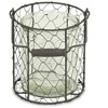 Cheung's Teska Round Glass Jar in Brown Wire Basket- X-Large - 3 of 3
