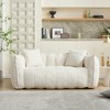 Two-Seater Chenille Beanbag Chair with Soft Foam Core, Square Recliner for Living Room Bedroom and Gaming - 4 of 4