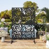 Decorative Metal Fence Panel, Decorative Outdoor Divider with Stand Panels, Freestanding Screen Set for Deck Patio Balcony Garden Outdoor&Indoor - 4 of 4