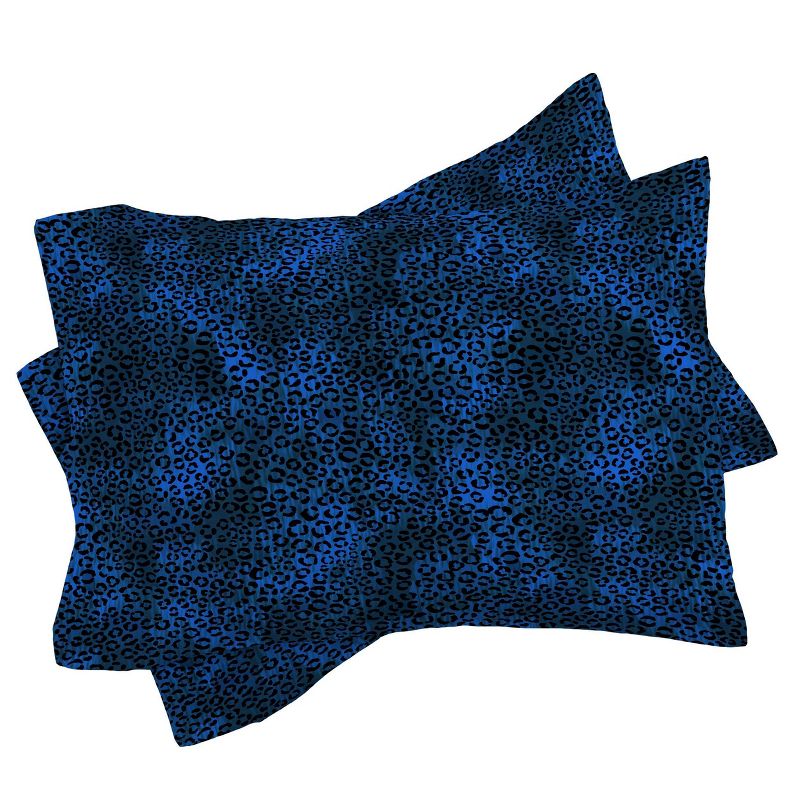 Schatzi Brown Leopard Comforter Set Blue , 4 of 8
