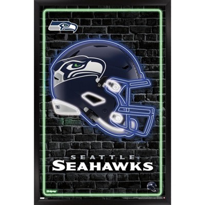 Evergreen Ultra-Thin Edgelight LED Wall Decor, Round, Seattle Seahawks- 23  x 23 Inches Made In USA