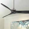 60" Minka Aire Modern 3 Blade Indoor Ceiling Fan with Remote Control Brushed Nickel Coal for Living Room Kitchen Bedroom Family - 2 of 4