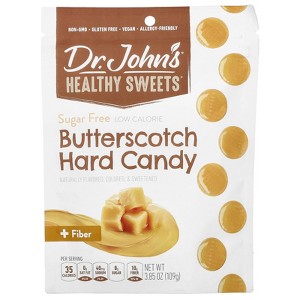 Dr. John's Healthy Sweets Butterscotch Hard Candy, + Fiber, Sugar Free, 3.85 oz (109 g) - 1 of 2
