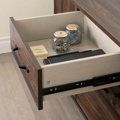 Natural Walnut 47.75'' Wide Filing Credenza with Locking Drawer