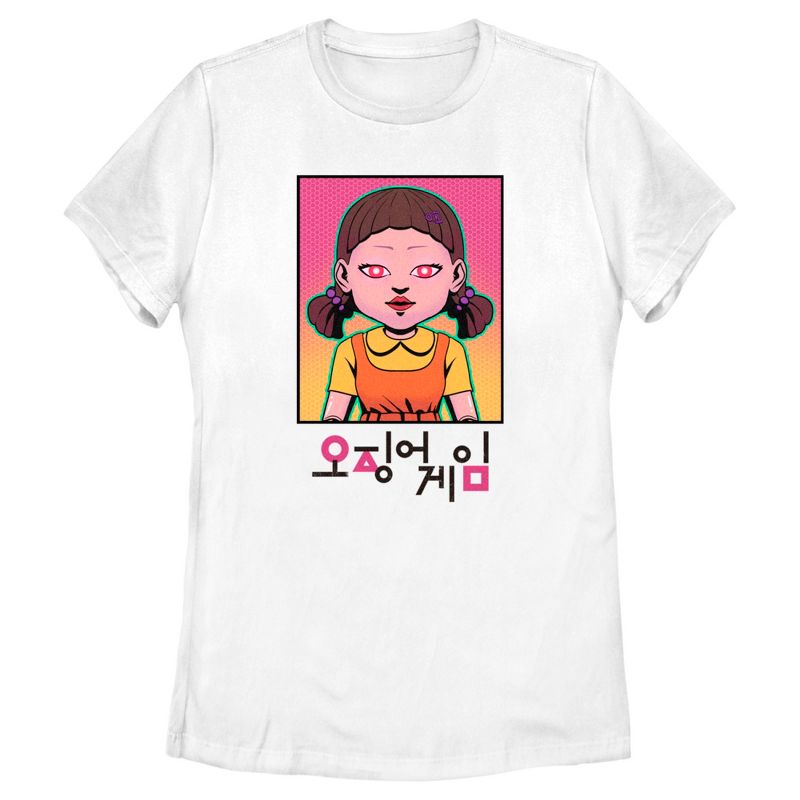Women's Squid Game Neon Doll T-Shirt, 1 of 5