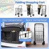 Tangkula Shopping Cart w/ Oxford Liner Folding Grocery Cart w/ Universal Front Wheels 32 Gal Large Capacity - 4 of 4