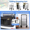 Tangkula Shopping Cart w/ Oxford Liner Folding Grocery Cart w/ Universal Front Wheels 32 Gal Large Capacity - image 4 of 4